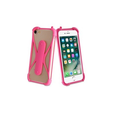 Coque Souple + Tour De Cou Rose: Multi Mobiles