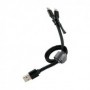 Câble Double 2A Charge USB/Micro-USB 0.35M Noir