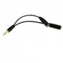 Doubleur Audio Jack 3.5mm Noir