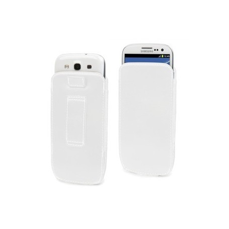 Folio Vertical Passant Ceinture Blanc: Multi Mobiles Xxl