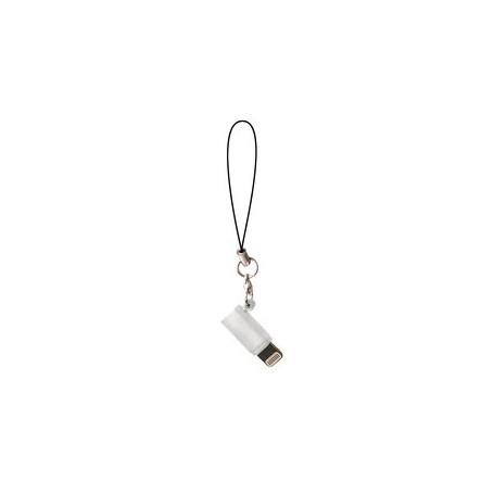 Adaptateur Micro-USB/Lightning Avec Attache Blanc