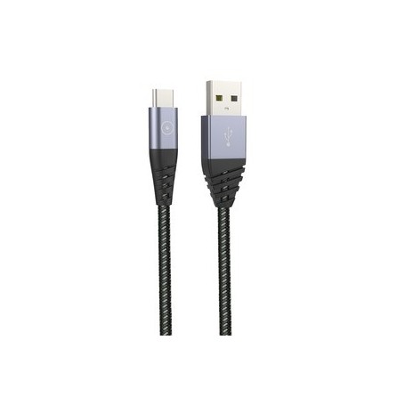 TIGER POWER CABLE ULTRA RESISTANT USB-A USB-C 1,2M GRIS