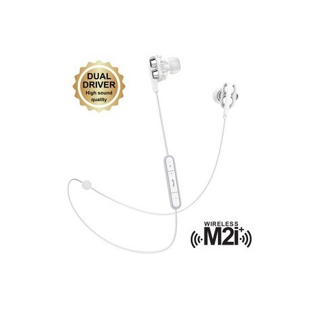 M2I+ Kit Piéton Sans Fil Premium Double Haut Parleur Blanc