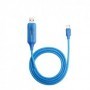 Câble Lumineux USBa MicroUSB 1M Bleu