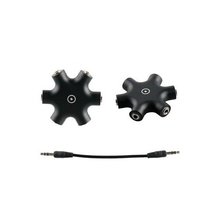 Connect Hub Jack 3.5mm 5 Sorties Noir