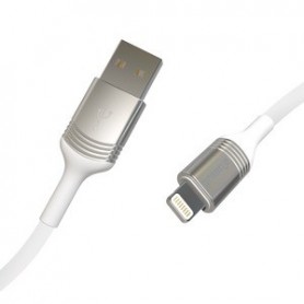 CABLE LIGHTNING MFI AVEC ATTACHE 2,5M BLANC