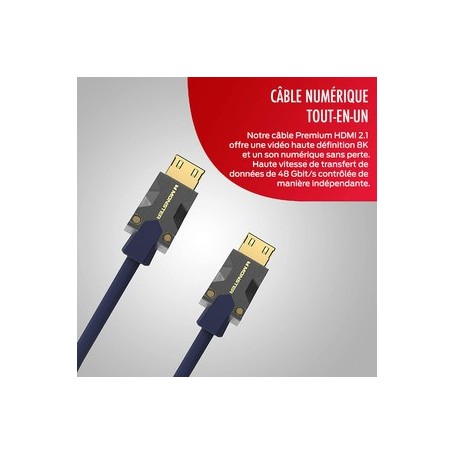 Câble Hdmi M3000 Uhd 8K Dolby Vision Hdr 48Gbps 3M