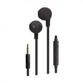 Muvit California Earphone Câble Plat Jack Noir