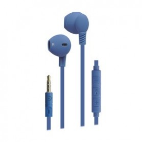 Muvit California Earphone Câble Plat Jack Bleu