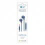 Muvit California Earphone Câble Plat Jack Bleu