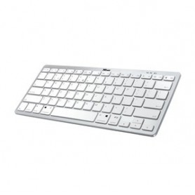 Trust Nado Clavier Bluetooth Azerty Français Métallique, Blanc