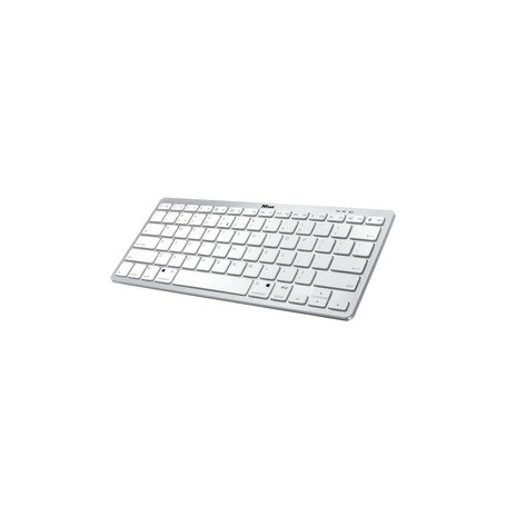 Trust Nado Clavier Bluetooth Azerty Français Métallique, Blanc