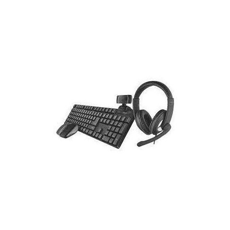 Trust Qoby Clavier Souris Incluse Rf Sans Fil Français Noir