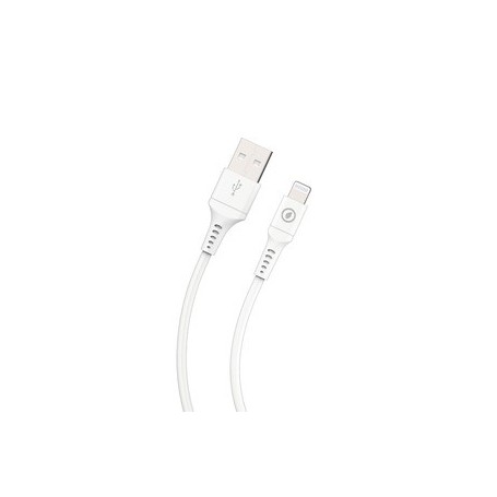 Câble USB-A Lightning 1,2M Plastique Recycle Blanc