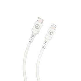 CABLE USB-C LIGHTNING 1,2M PLASTIQUE RECYCLE BLANC