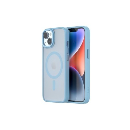 Coque Hybrid Soft Avec Snap iPhone 14 Bleu