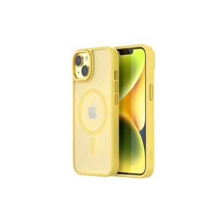 Coque Hybrid Soft Avec Snap iPhone 14 Jaune