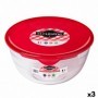 Panier-Repas rond avec couvercle Ô Cuisine Prep&store Ocu Rouge 2 L 22 x 22 x 11 cm verre (3 Unités)