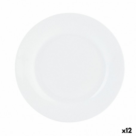 Assiette plate Quid Basic Blanc Céramique 23 cm (12 Unités)