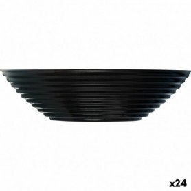 Bol Luminarc Harena Soupe 20 cm Noir verre (24 Unités)
