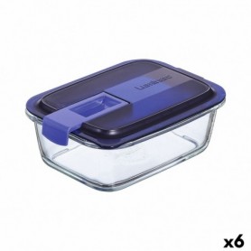 Boîte à lunch hermétique Luminarc Easy Box Bleu verre (6 Unités) (820