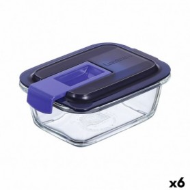 Boîte à lunch hermétique Luminarc Easy Box Bleu verre (380 ml) (6 Unit