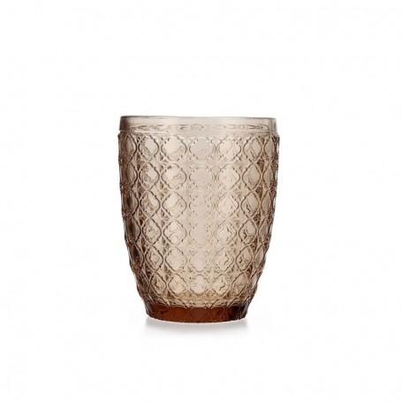 Set de Verres Bidasoa Gio Avec relief Ambre verre 300 ml (6 Unités)