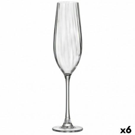 Coupe de champagne Bohemia Crystal Optic Transparent verre 260 ml (6 U