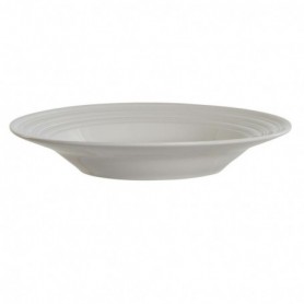 Assiette creuse DKD Home Decor Blanc Porcelaine 20 x 20 x 3 cm