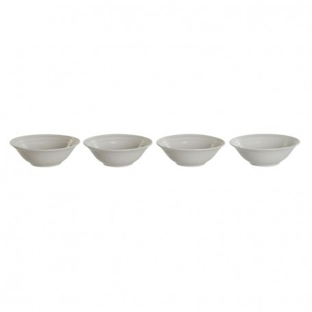 Set de Bols DKD Home Decor Blanc Porcelaine 17 x 17 x 7 cm