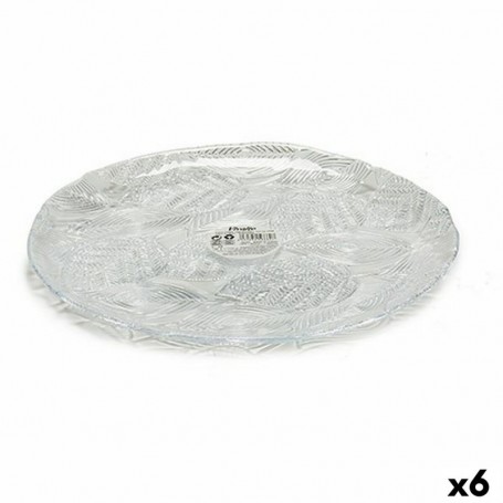 Assiette plate Tirolo Transparent verre 27,5 x 1,7 x 27,5 cm (6 Unités