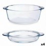 Casserole avec Couvercle Transparent Verre Borosilicaté 2,1 L (4 Unités)