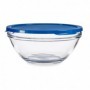 Panier-Repas rond avec couvercle Chefs Bleu 2,5 L 23,7 x 10,1 x 23,7 cm (4 Unités)