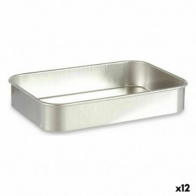 Plat à gratin Argenté Aluminium 31 x 5,5 x 21,5 cm (12 Unités)