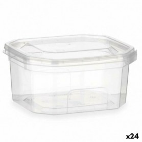 Boîte à repas rectangulaire avec couvercle Transparent polypropylène 3