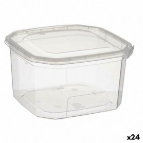 Boîte à repas rectangulaire avec couvercle Transparent polypropylène 7