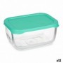 Boîte à lunch SNOW BOX Vert Transparent verre Polyéthylène 420 ml (12