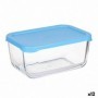 Boîte à lunch SNOW BOX Bleu Transparent verre Polyéthylène 790 ml (12