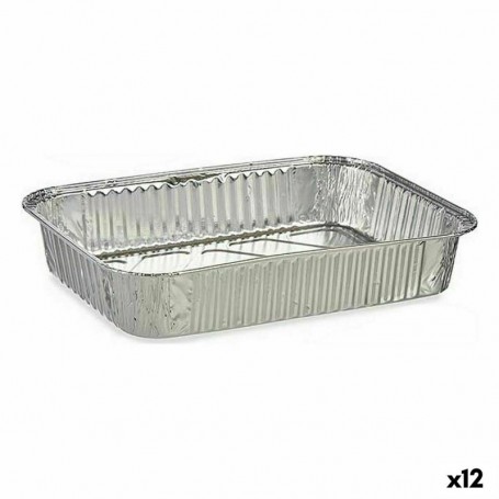 Ensemble de plats pour la cuisine Jetable Aluminium 22 x 15,6 x 4,8 cm (12 Unités)