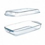 Plateau avec couvercle Borcam Transparent Verre Borosilicaté 1,9 L (4 Unités)