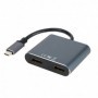 NanoCâble 10.16.4305 câble vidéo et adaptateur 0,15 m USB Type-C USB Type-C + USB Type-A + 2 x HDMI Gris