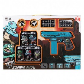 Playset Zombie Shot Pistolet à Fléchettes Bleu (50 x 35 cm)