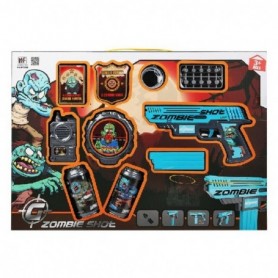 Playset Zombie Shot Pistolet à Fléchettes Bleu (50 x 35 cm)