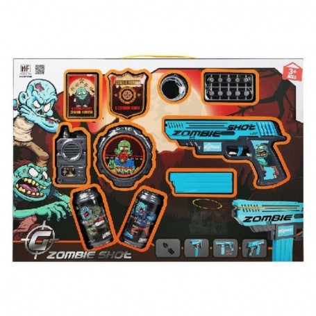 Pistolet à Fléchettes Zombie Shot Bleu (50 x 35 cm)
