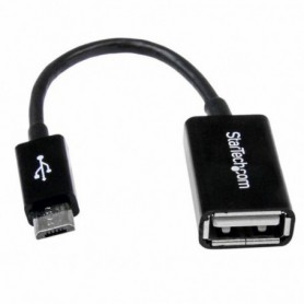 Startech.com Câble adaptateur Micro USB vers USB Host OTG de 12cm - Mâle / Femelle - Noir