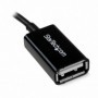 Startech.com Câble adaptateur Micro USB vers USB Host OTG de 12cm - Mâle / Femelle - Noir