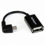 Startech.com Câble adaptateur Micro USB à angle droit vers USB Host OTG de 12cm - Mâle / Femelle