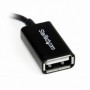 Startech.com Câble adaptateur Micro USB à angle droit vers USB Host OTG de 12cm - Mâle / Femelle