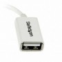 Startech.com Câble adaptateur Micro USB vers USB Host OTG de 12cm - Mâle / Femelle - Blanc