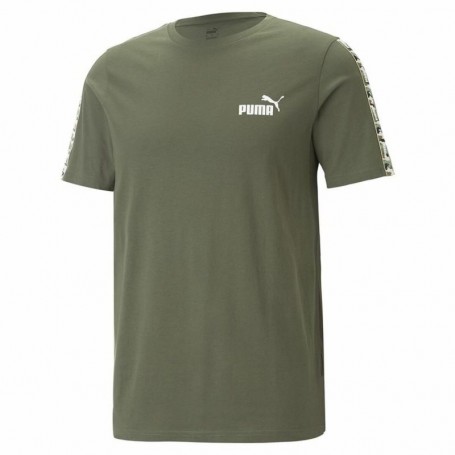 T-Shirt à manches courtes homme Puma Ess Tape Camo Moss S Vert Olive